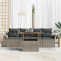 Set de Sofá de Jardín de 5 Piezas con Cojines de Ratán Gris Poly de , Sofás de exterior - Ref: Foro24-3358001, Precio: 383,12...