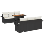 Conjunto de Sofás de Jardín de 7 Piezas con Cojines Negro Poliratán de , Sofás de exterior - Ref: Foro24-3358014, Precio: 541...