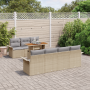 Conjunto de Sofás de Jardín  de 8 piezas con Cojines Beige Ratán Poliéster | Foro24.es | Tu tienda online para hogar, jardín y más Foro24.es