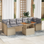 Juego de sofá de jardín de 8 piezas con cojines Beige Ratán Poliéster | Foro24.es | Tu tienda online para hogar, jardín y más Foro24.es