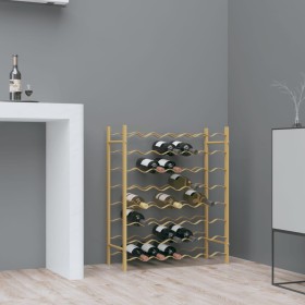 Gold metal wine rack for 48 bottles by vidaXL, Wine racks - Ref: Foro24-340909, Price: 96,28 €, Discount: %