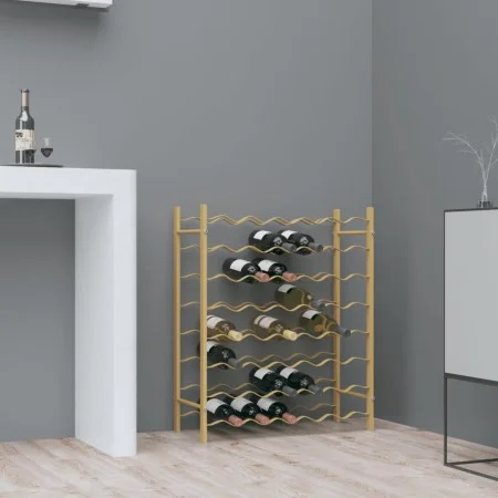 Gold metal wine rack for 48 bottles by vidaXL, Wine racks - Ref: Foro24-340909, Price: 94,45 €, Discount: %