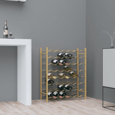 Weinregal aus goldenem Metall für 48 Flaschen von vidaXL, Weinregale - Ref: Foro24-340909, Preis: 96,28 €, Rabatt: %