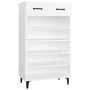 Mueble zapatero de madera contrachapada blanco 60x35x105 cm de vidaXL, Zapateros y organizadores de calzado - Ref: Foro24-812...