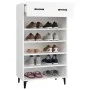 Mueble zapatero de madera contrachapada blanco 60x35x105 cm de vidaXL, Zapateros y organizadores de calzado - Ref: Foro24-812...
