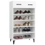 Mueble zapatero de madera contrachapada blanco 60x35x105 cm de vidaXL, Zapateros y organizadores de calzado - Ref: Foro24-812...