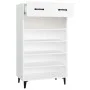 Mueble zapatero de madera contrachapada blanco 60x35x105 cm de vidaXL, Zapateros y organizadores de calzado - Ref: Foro24-812...