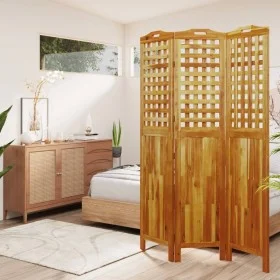 3-panel screen made of solid acacia wood 121.5x2x180 cm by vidaXL, Room dividers - Ref: Foro24-318547, Price: 126,82 €, Disco...