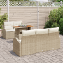 Juego de sofá de jardín de 6 piezas con cojines de ratán beige de , Sofás de exterior - Ref: Foro24-3358262, Precio: 544,78 €...