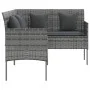 L-shaped sofa with gray synthetic rattan cushions by vidaXL, Outdoor sofas - Ref: Foro24-318585, Price: 198,72 €, Discount: %