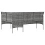 L-förmiges Sofa mit grauen synthetischen Rattankissen von vidaXL, Outdoor-Sofas - Ref: Foro24-318585, Preis: 212,73 €, Rabatt: %