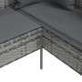 L-förmiges Sofa mit grauen synthetischen Rattankissen von vidaXL, Outdoor-Sofas - Ref: Foro24-318585, Preis: 212,73 €, Rabatt: %