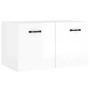 Armario pared madera contrachapada blanco brillo 80x35x36,5 cm