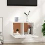 Glossy white plywood wall cabinet 80x35x36.5 cm by vidaXL, Shelves and shelves - Ref: Foro24-812930, Price: 51,74 €, Discount: %