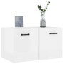 Armario pared madera contrachapada blanco brillo 80x35x36,5 cm