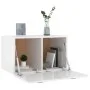 Glänzend weißer Sperrholz-Wandschrank 80x35x36,5 cm von vidaXL, Regale und Regale - Ref: Foro24-812930, Preis: 51,10 €, Rabat...