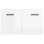 Glossy white plywood wall cabinet 80x35x36.5 cm by vidaXL, Shelves and shelves - Ref: Foro24-812930, Price: 51,74 €, Discount: %