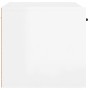 Armario pared madera contrachapada blanco brillo 80x35x36,5 cm