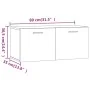 Glänzend weißer Sperrholz-Wandschrank 80x35x36,5 cm von vidaXL, Regale und Regale - Ref: Foro24-812930, Preis: 51,10 €, Rabat...