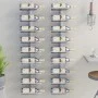 Wall wine rack for 9 bottles 2 units white iron by vidaXL, Wine racks - Ref: Foro24-340902, Price: 83,20 €, Discount: %