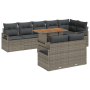 Set de Sofá de Jardín de 9 Piezas con Cojines Gris Poliratán de , Sofás de exterior - Ref: Foro24-3358463, Precio: 690,57 €, ...