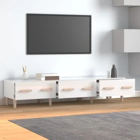 Hochglanzweißer TV-Schrank aus Sperrholz, 150 x 34,5 x 30 cm von vidaXL, TV-Möbel - Ref: Foro24-812642, Preis: 92,65 €, Rabat...