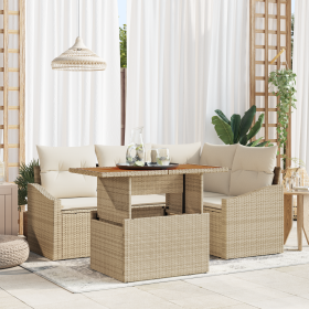 Conjunto de Sofá de Jardín de 5 Piezas con
