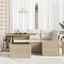 Conjunto de Sofá de Jardín de 5 Piezas con Cojines Beige de Ratán Sintético de , Sofás de exterior - Ref: Foro24-3358570, Pre...