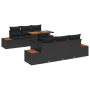 Conjunto de Sofá de Jardín de 7 Piezas con Cojines Negro Ratán Poly de , Sofás de exterior - Ref: Foro24-3358767, Precio: 635...