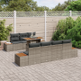 Conjunto de Sofás de Jardín de 8 Piezas con Cojines Gris Ratán Poliéster de , Sofás de exterior - Ref: Foro24-3358778, Precio...