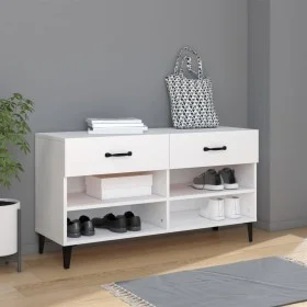 Schuhregal aus weißem Sperrholz 102x35x55 cm von vidaXL, Schuhregale und Schuhorganisatoren - Ref: Foro24-812825, Preis: 55,2...