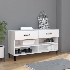 Schuhregal aus weißem Sperrholz 102x35x55 cm von vidaXL, Schuhregale und Schuhorganisatoren - Ref: Foro24-812825, Preis: 55,7...