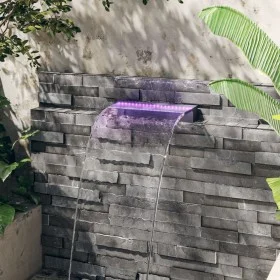 Waterfall fountain with acrylic RGB LED 45 cm by vidaXL, Fountains and waterfalls - Ref: Foro24-151402, Price: 115,40 €, Disc...