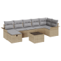 Conjunto de Sofá de Jardín de 8 Piezas con Cojines Beige Ratán Sintético | Foro24.es | Tu tienda online para hogar, jardín y más Foro24.es