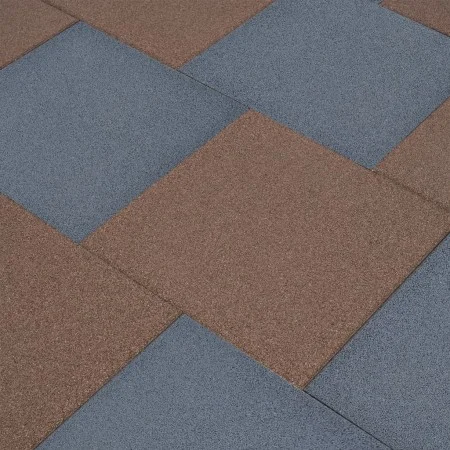 Rubber tiles fall protection 18 pcs gray 50x50x3 cm by vidaXL, Floors and carpets - Ref: Foro24-3096597, Price: 266,93 €, Dis...