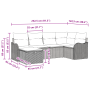 Set de Sofá de Jardín de 6 Piezas con Cojines Gris Claro de Poliratán de , Sofás de exterior - Ref: Foro24-3358981, Precio: 4...