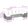 Conjunto de Sofás de Jardín de 7 Piezas con Cojines Ratán Poliéster Marrón de , Sofás de exterior - Ref: Foro24-3358997, Prec...