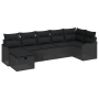 Juego de Sofá de Jardín de 7 Piezas con Cojines Negro Ratán Sintético de , Sofás de exterior - Ref: Foro24-3359002, Precio: 4...