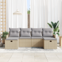 Conjunto de Sofás de Jardín de 6 Piezas con Cojines Beige Ratán Sintético de , Sofás de exterior - Ref: Foro24-3359019, Preci...