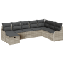 Conjunto de Sofás de Jardín de 8 Piezas con Cojines Ratán Poliratán Gris Claro de , Sofás de exterior - Ref: Foro24-3359031, ...