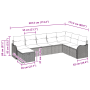 Conjunto de Sofá de Jardín de 8 Piezas con Cojines Ratán Poliratan Negro de , Sofás de exterior - Ref: Foro24-3359032, Precio...