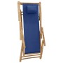 Bambus-Strandstuhl mit marineblauer Leinwand von vidaXL, Gartenstühle - Ref: Foro24-318596, Preis: 56,72 €, Rabatt: %