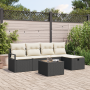 Juego de Sofá de Jardín de 6 Piezas con Cojines Negro Rattan Polimérico de , Sofás de exterior - Ref: Foro24-3359166, Precio:...
