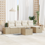 Set de Sofás de Jardín de 6 Piezas con Cojines Beige Poliratán | Foro24.es | Tu tienda online para hogar, jardín y más Foro24.es