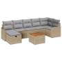 Conjunto de Sofá de Jardín de 8 Piezas con Cojines Beige de Poliratán de , Sofás de exterior - Ref: Foro24-3359490, Precio: 5...