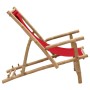 Strandkorb aus Bambus und rotem Segeltuch von vidaXL, Gartenstühle - Ref: Foro24-318597, Preis: 53,93 €, Rabatt: %