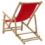 Strandkorb aus Bambus und rotem Segeltuch von vidaXL, Gartenstühle - Ref: Foro24-318597, Preis: 53,93 €, Rabatt: %