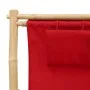 Bamboo and red canvas beach chair by vidaXL, Garden chairs - Ref: Foro24-318597, Price: 51,16 €, Discount: %