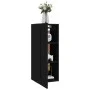 Black engineered wood hanging cabinet 35x34x90 cm by vidaXL, Lockers and storage cabinets - Ref: Foro24-812475, Price: 39,51 ...