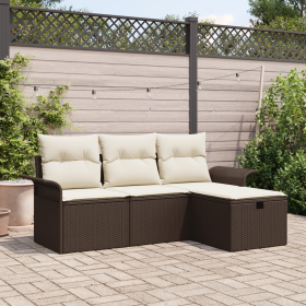 Comprar Conjunto de Sofá de Jardín de 4 Piezas